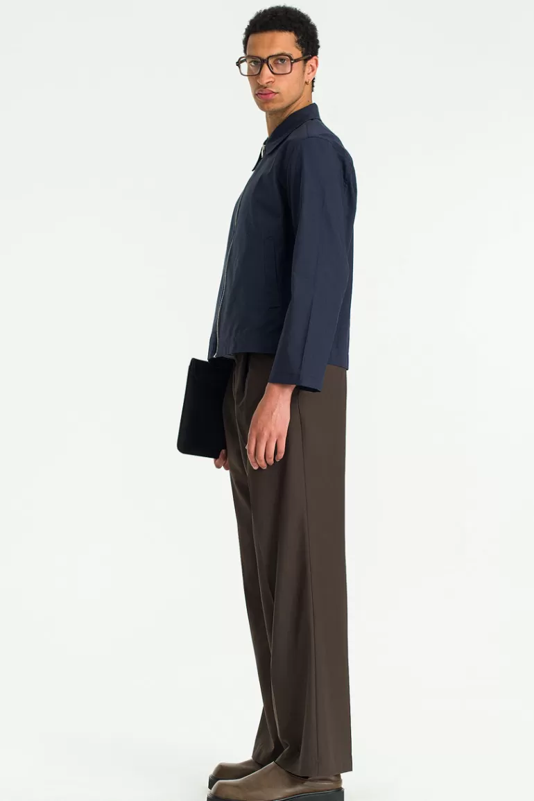 Men Olive Clothing Menswear | Minimal Overshirt, Navy