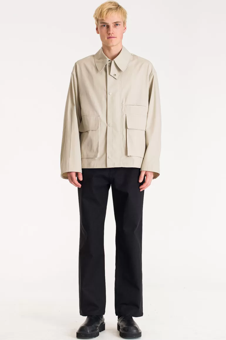 Men Olive Clothing Menswear | Safari Box Jacket, Ivory