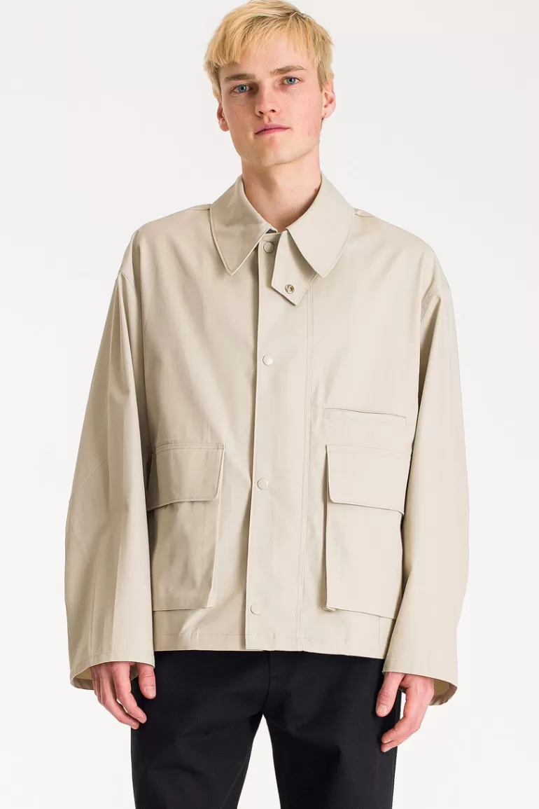 Men Olive Clothing Menswear | Safari Box Jacket, Ivory