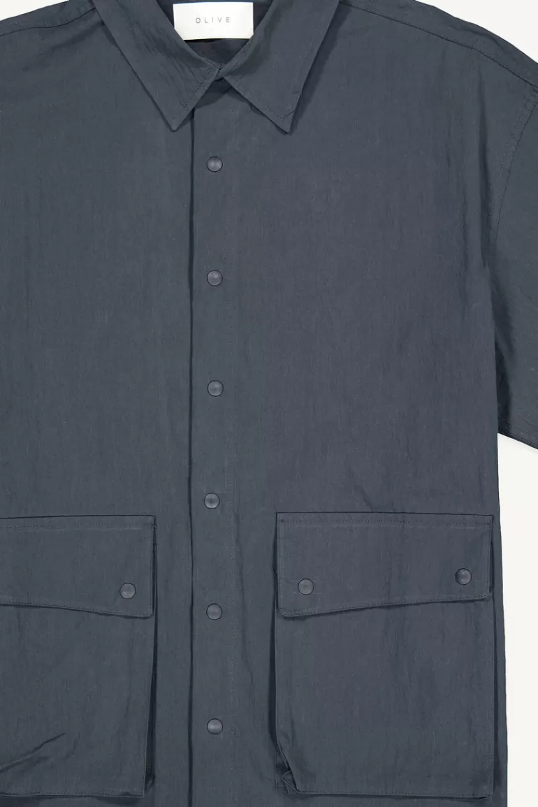 Men Olive Clothing Menswear | Shigoto Shirt, Navy
