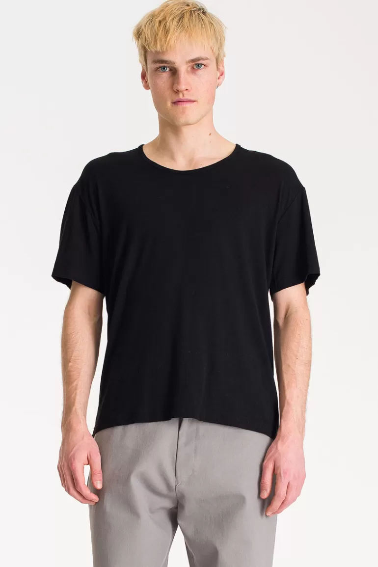 Men Olive Clothing Menswear | Silket Tee, Black