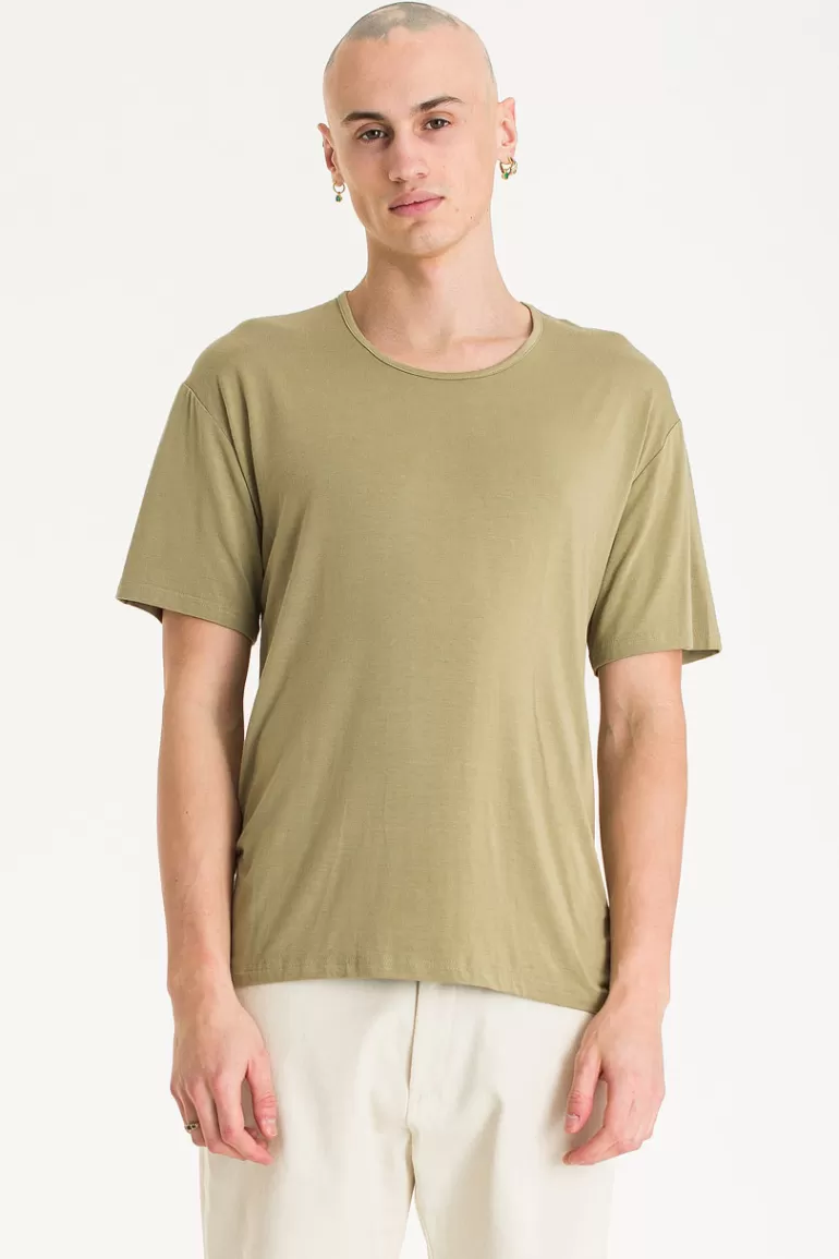 Men Olive Clothing Menswear | Silket Tee, Green
