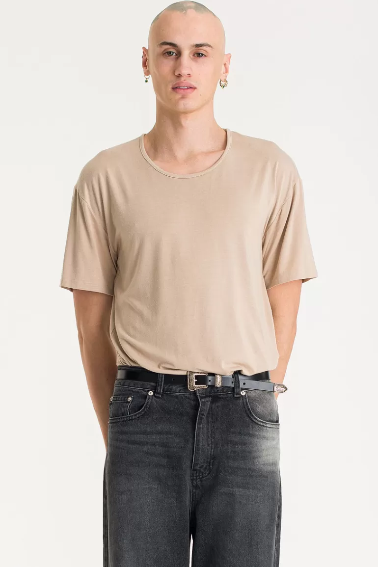 Men Olive Clothing Menswear | Silket Tee, Warm Taupe