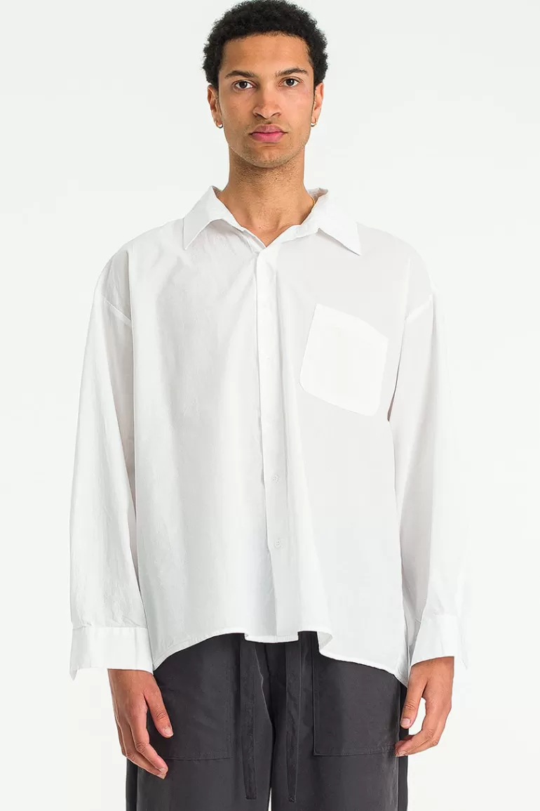 Men Olive Clothing Menswear | Soft-Touch Shirt, White