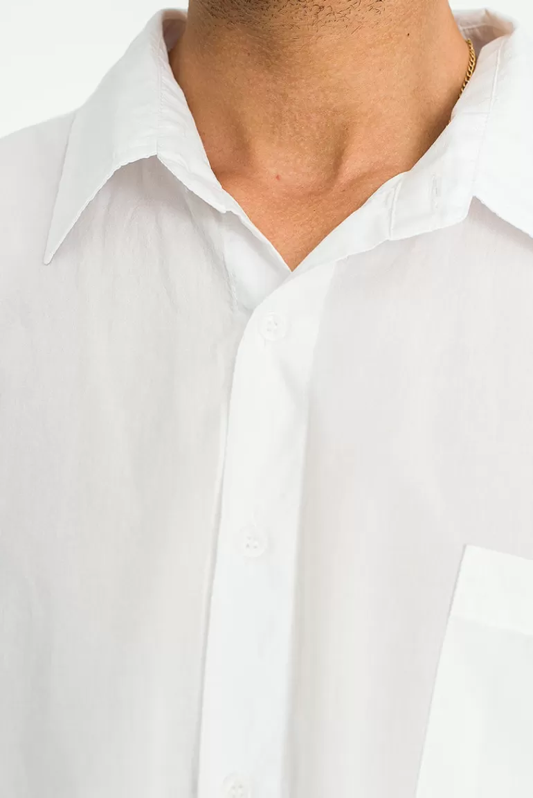 Men Olive Clothing Menswear | Soft-Touch Shirt, White