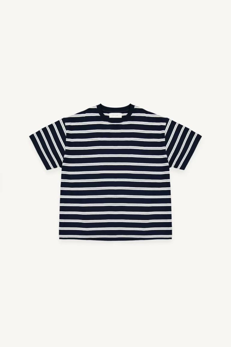 Men Olive Clothing Menswear | Striped Tee, Navy/White