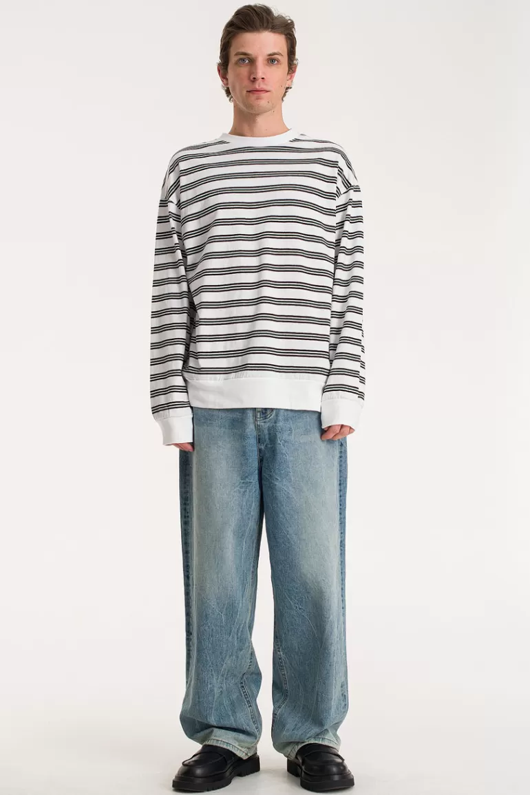 Men Olive Clothing Menswear | Three Stripe Tee, White