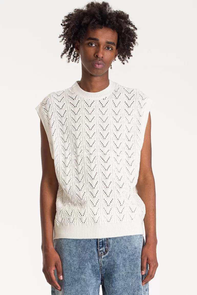 Men Olive Clothing Menswear | Totem Vest, White