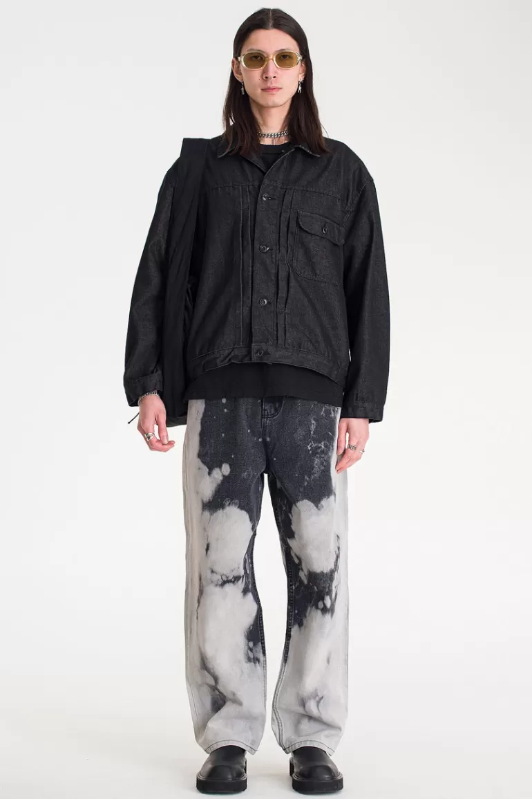 Men Olive Clothing Menswear | Trucker Box Jacket, Black