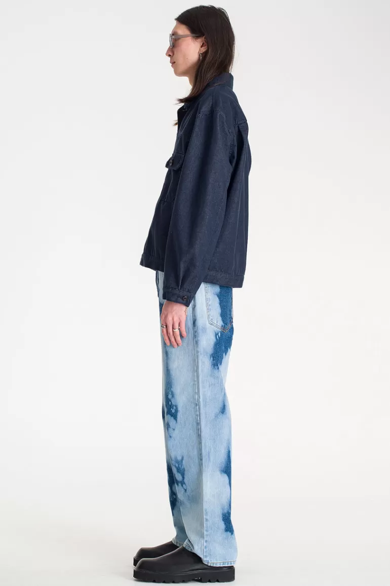 Men Olive Clothing Menswear | Trucker Box Jacket, Indigo