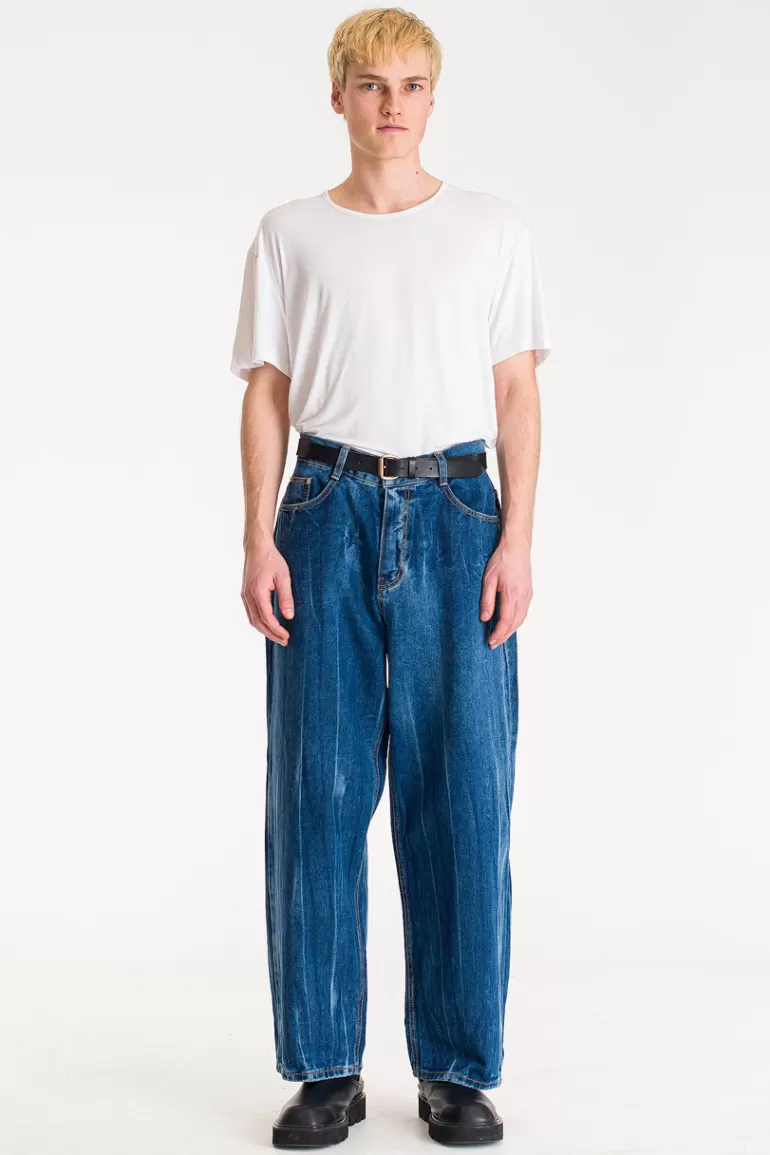 Men Olive Clothing Menswear | Veck Jeans, Mid Blue