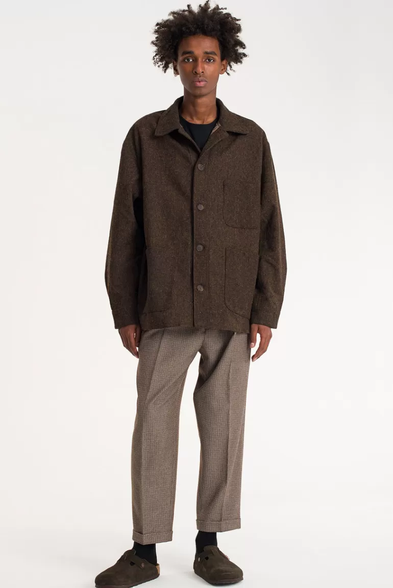 Men Olive Clothing Menswear | Volk Overshirt, Chestnut