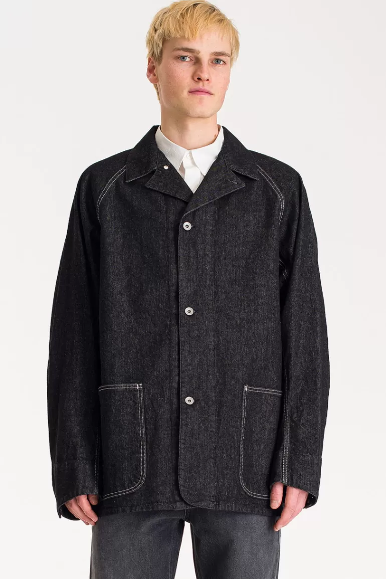Men Olive Clothing Menswear | Workwear-Style Denim Jacket, Black