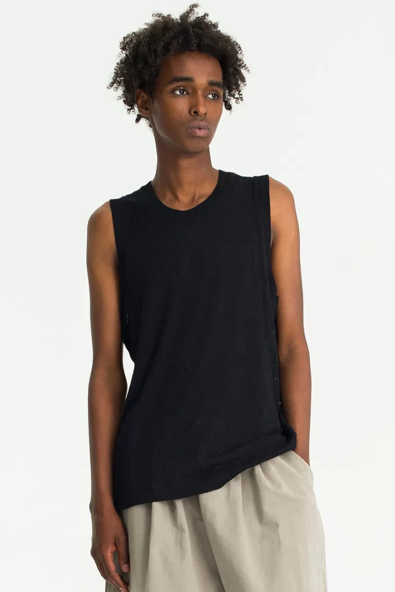 Men Olive Clothing Menswear | Woven Vest, Black