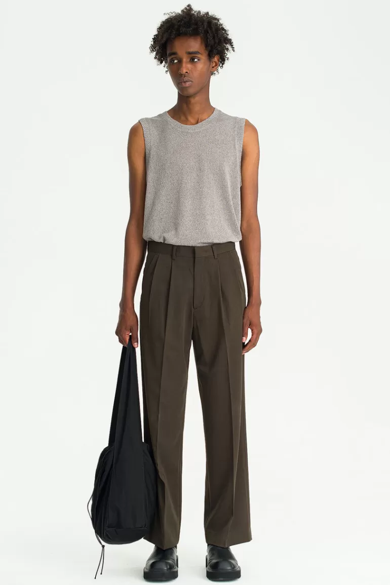 Men Olive Clothing Menswear | Woven Vest, Khaki