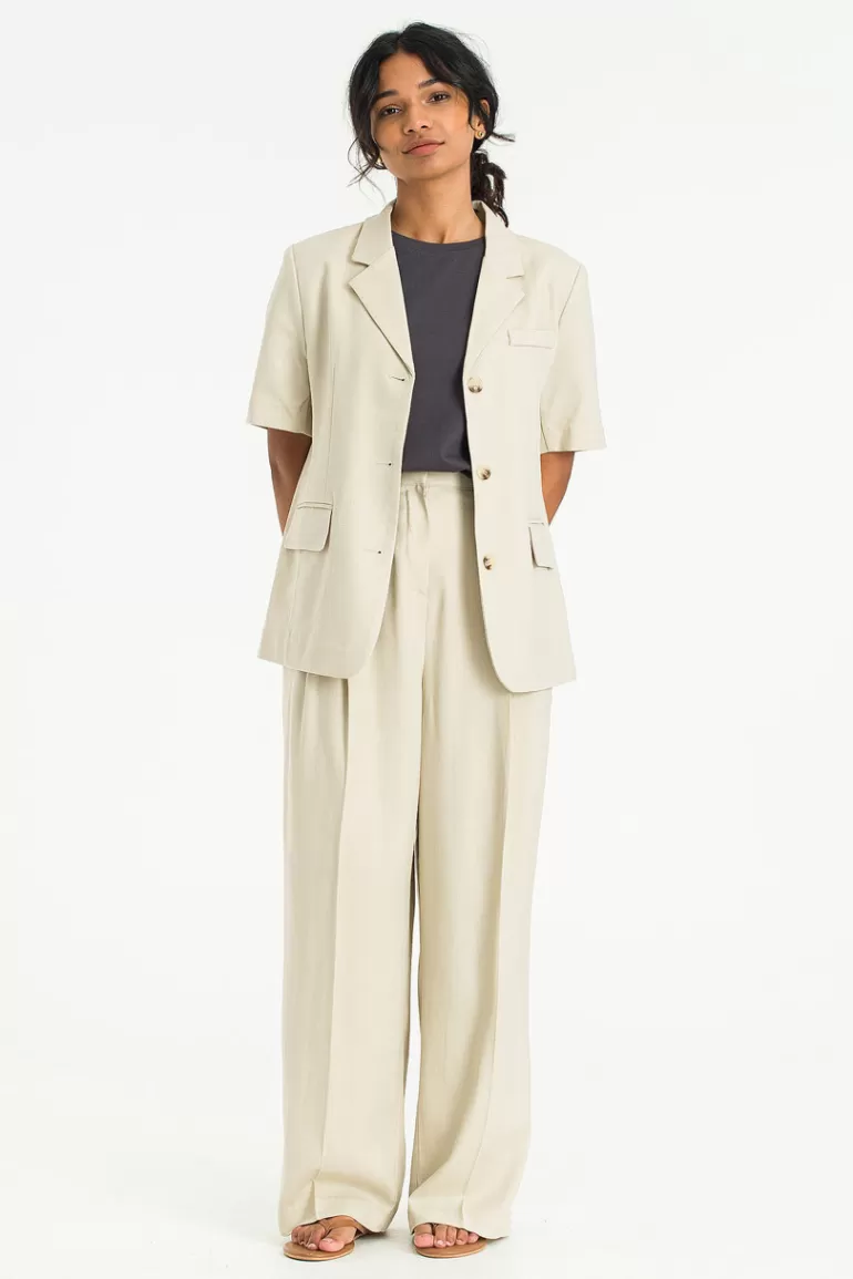 Women Olive Clothing Miko Linen Slacks, Oat