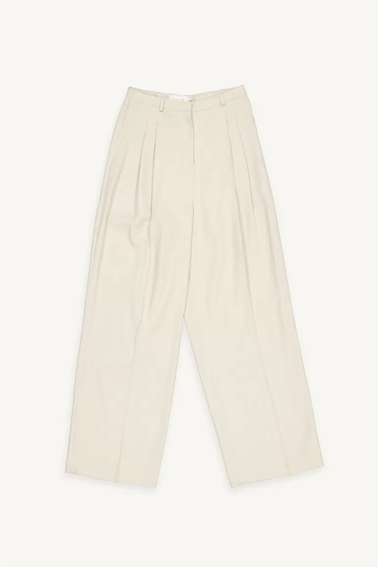 Women Olive Clothing Miko Linen Slacks, Oat