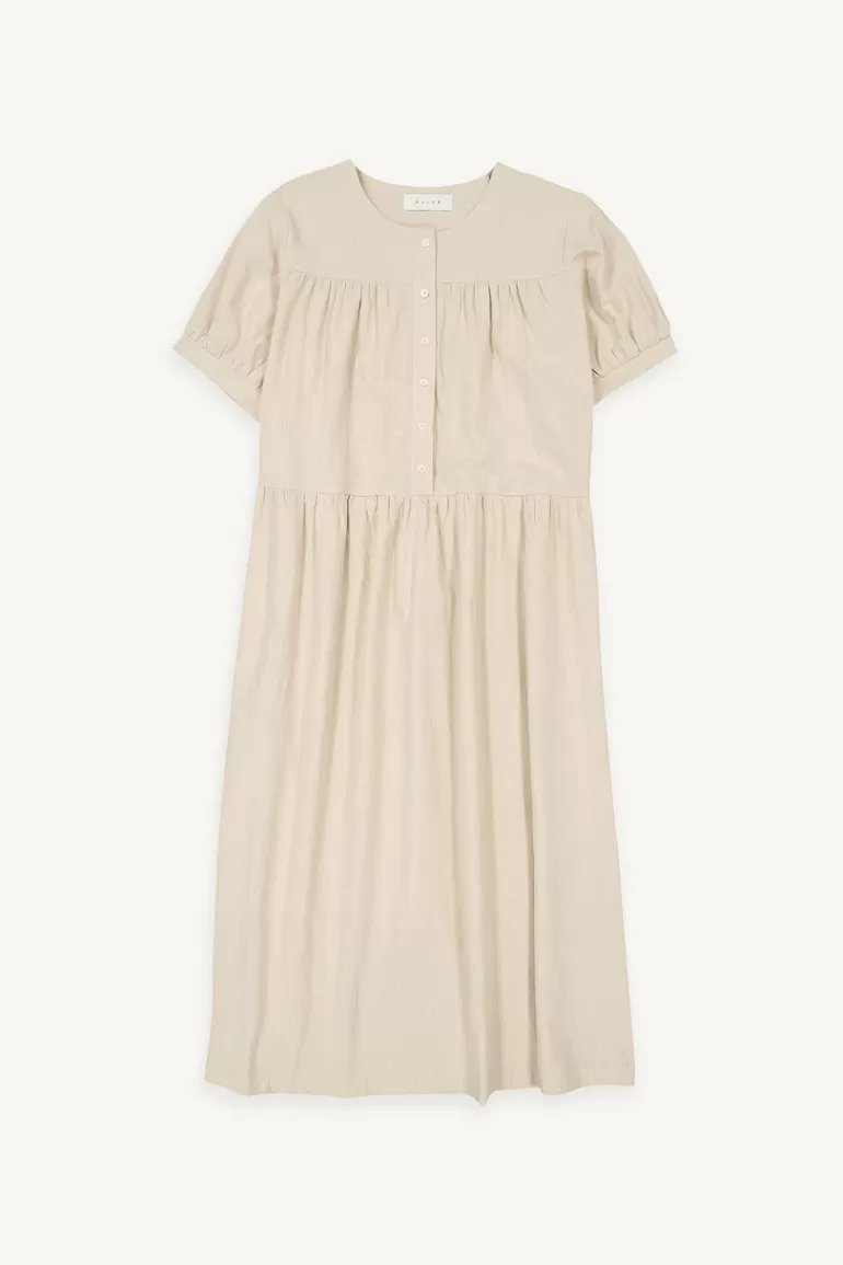 Women Olive Clothing Mina Oversize Button Dress, Beige