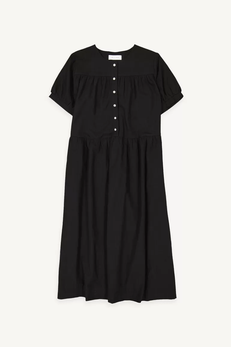 Women Olive Clothing Mina Oversize Button Dress, Black