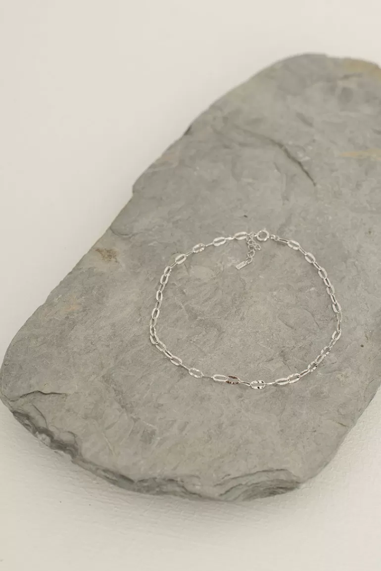 Women Olive Clothing Mini Chain Anklet, Sterling Silver