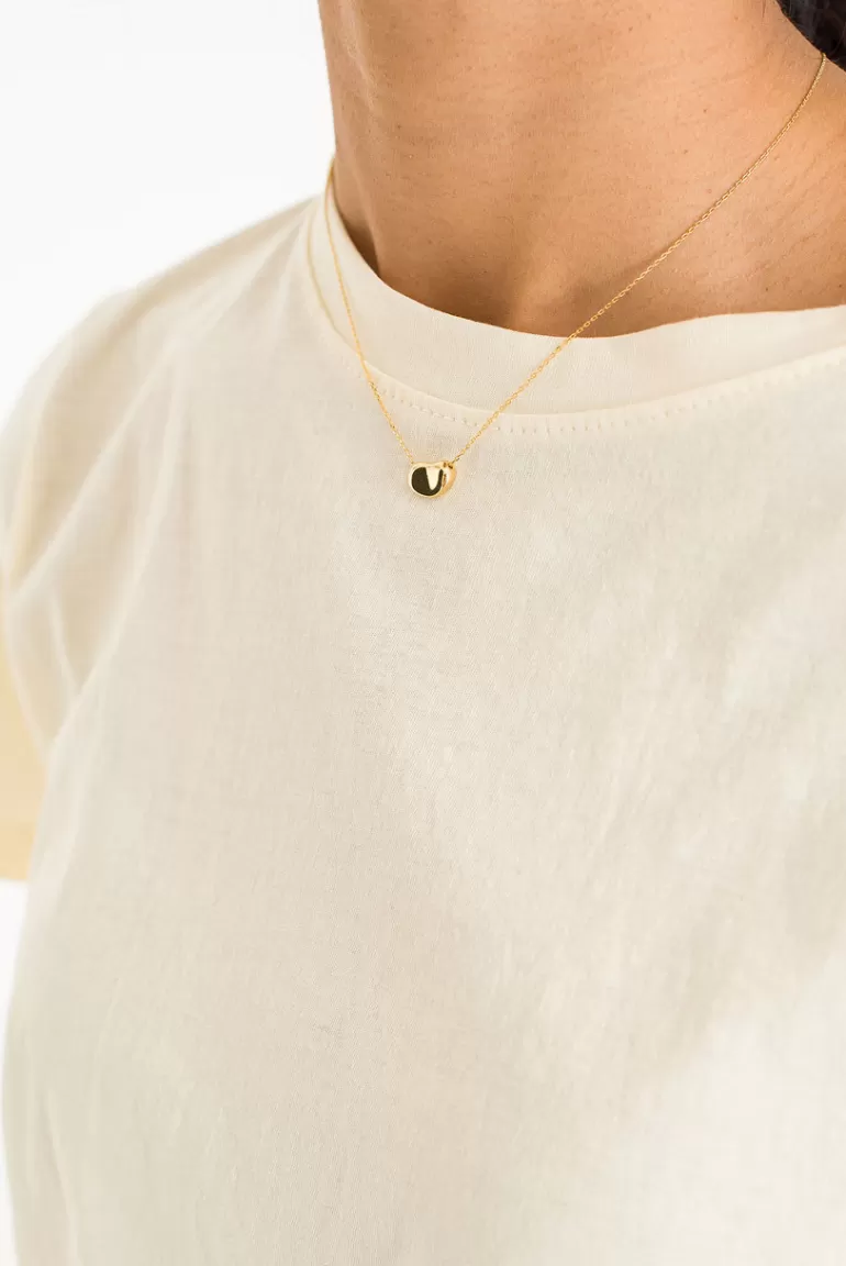 Women Olive Clothing Mini Mame Necklace, 14K Gold Plated