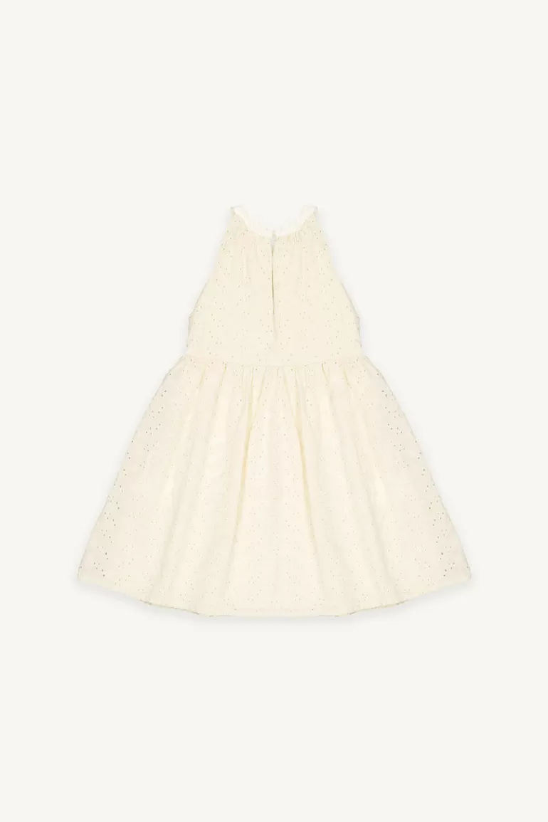 Kids Olive Clothing Mini Olive | Halter Neck Lace Dress, Cream