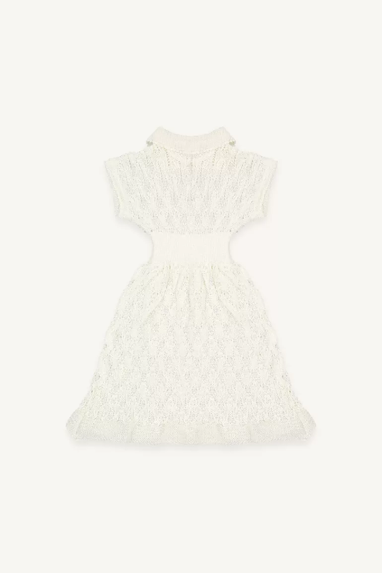 Kids Olive Clothing Mini Olive | Summer Knitted Dress, Ivory