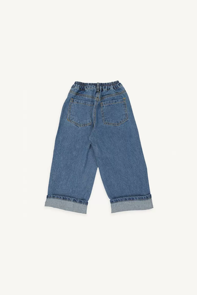 Kids Olive Clothing Mini Olive | Wide Denim Jean, Mid Blue