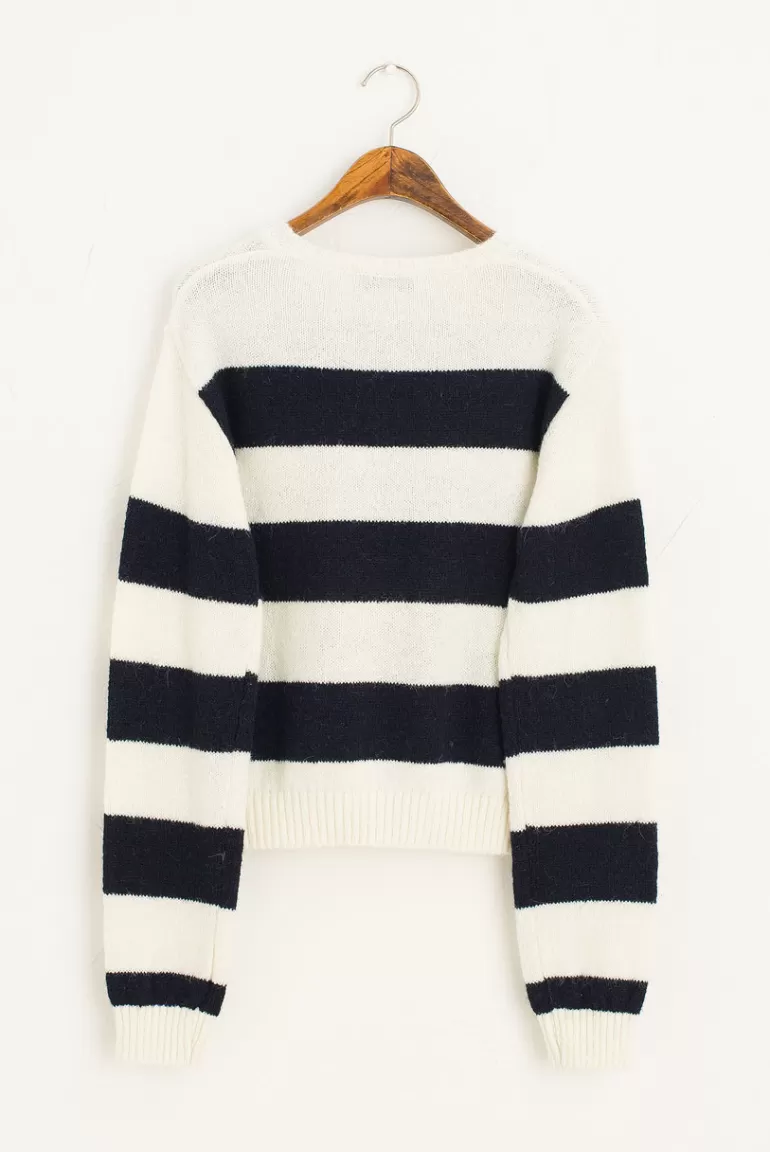 Women Olive Clothing Miya Colour Stripe Jumper, Ivory