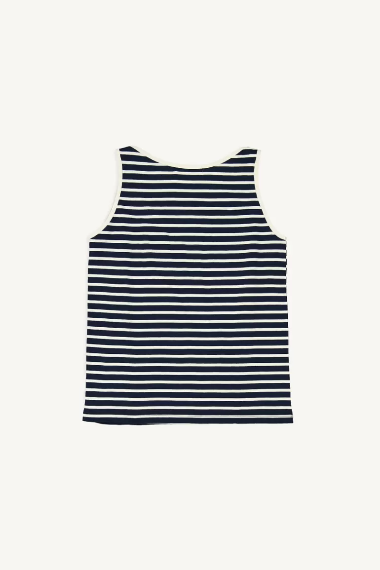 Women Olive Clothing Mizu Stripe Tank, Navy/Ivory