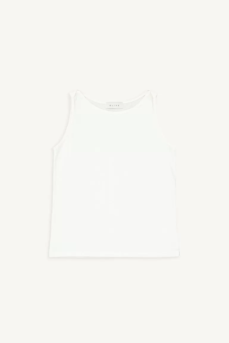 Women Olive Clothing Mizu Tank, Ivory