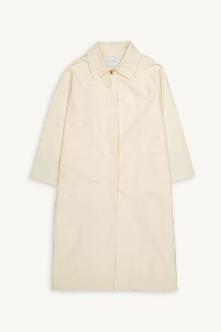 Women Olive Clothing Moco Trench Coat, Ivory