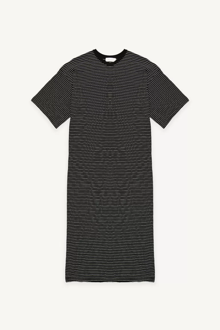 Women Olive Clothing Momo Stripe Dress, Black