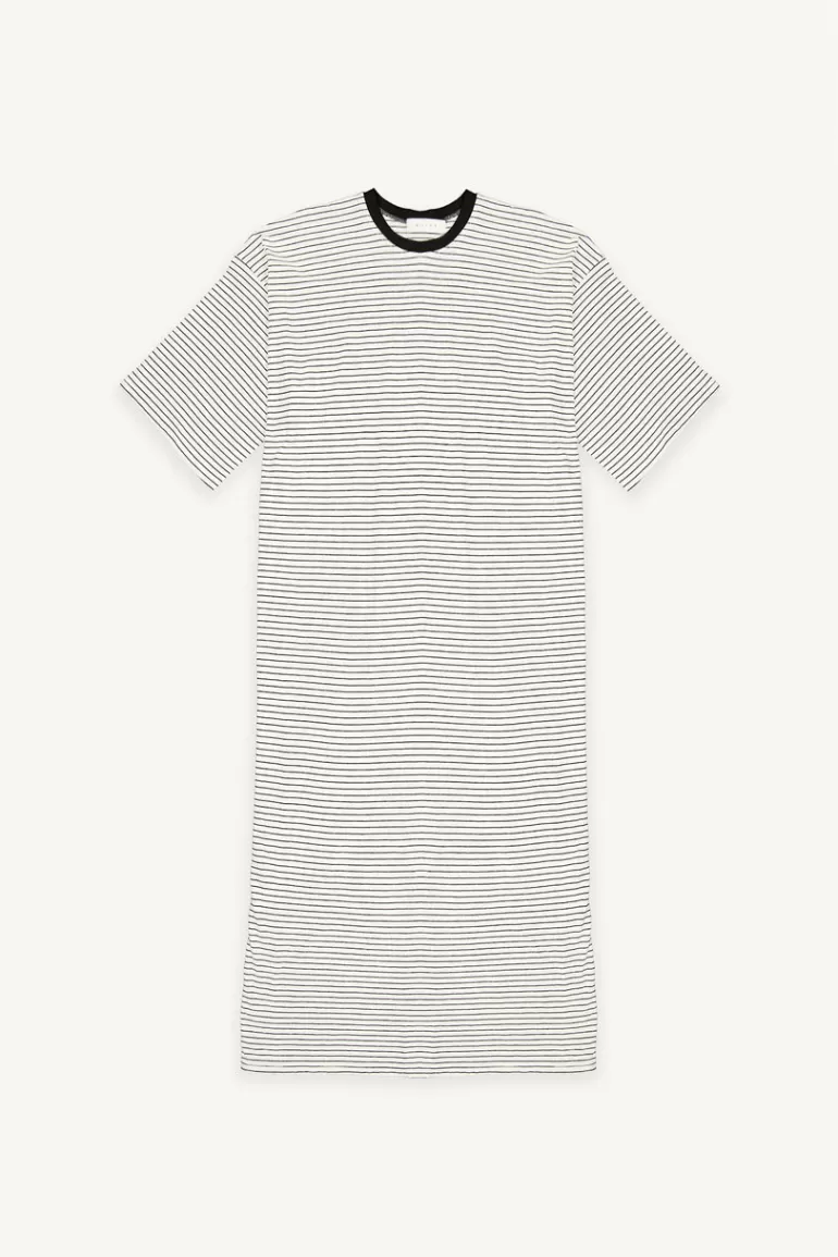 Women Olive Clothing Momo Stripe Dress, Ivory