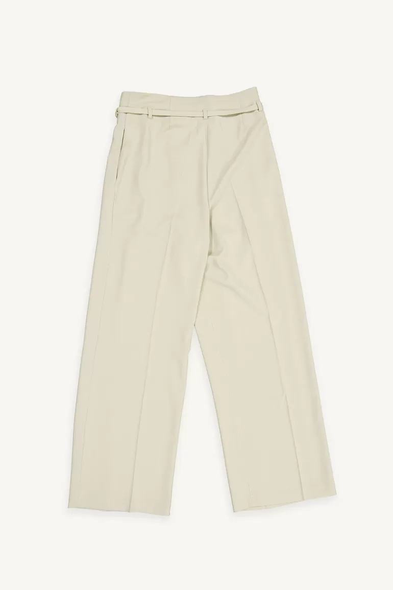 Women Olive Clothing Mui Belted Trousers, Beige