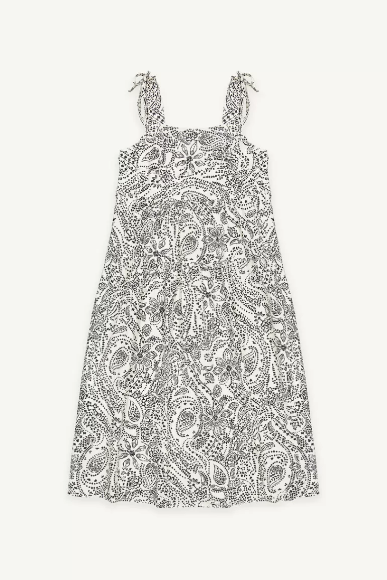 Women Olive Clothing Nia Paisley Slip Dress, Ivory