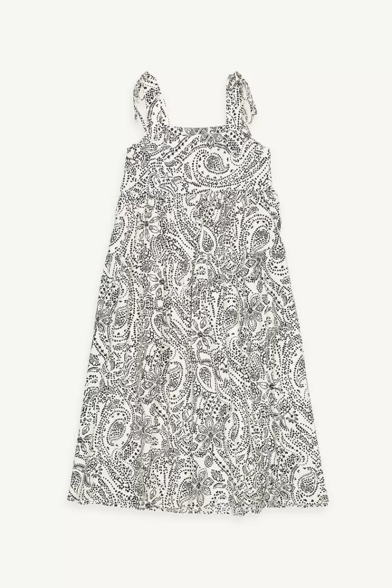 Women Olive Clothing Nia Paisley Slip Dress, Ivory