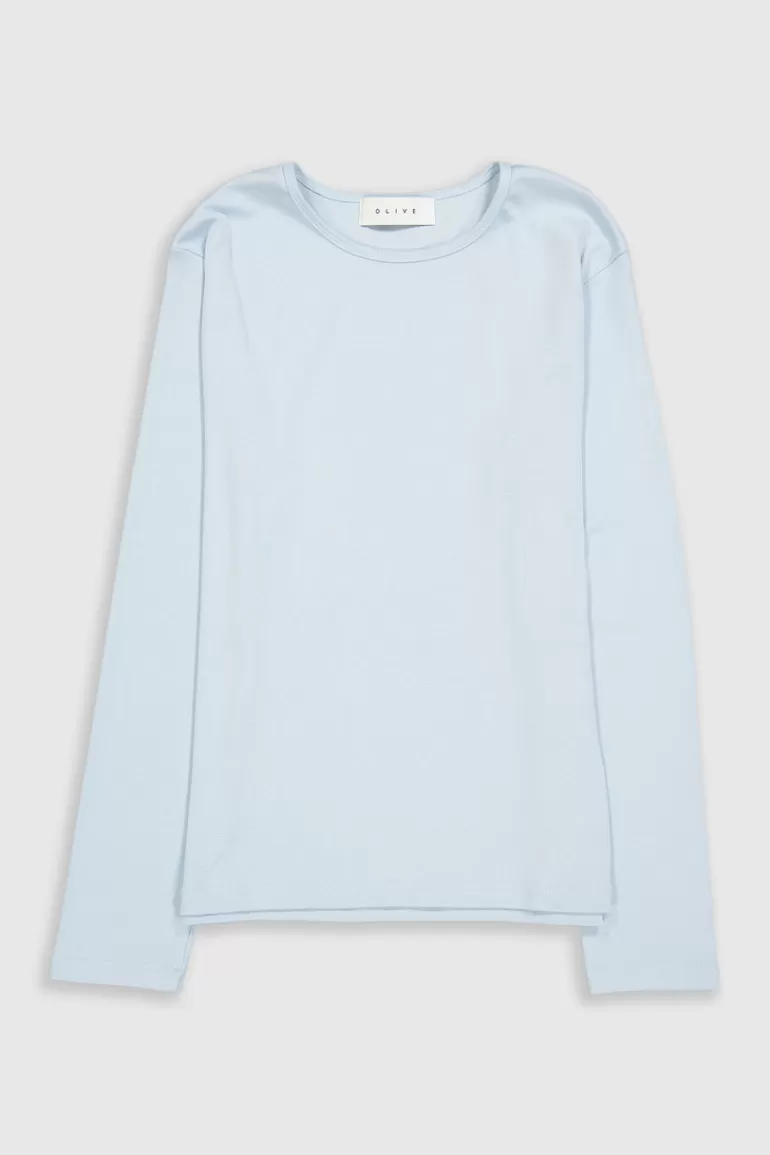 Women Olive Clothing Niju Long Sleeve Tee, Blue
