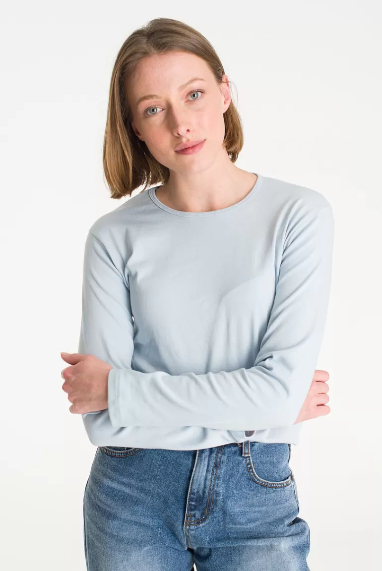 Women Olive Clothing Niju Long Sleeve Tee, Blue