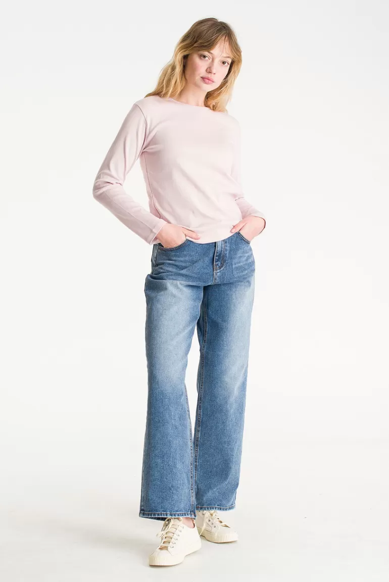 Women Olive Clothing Niju Long Sleeve Tee, Pink