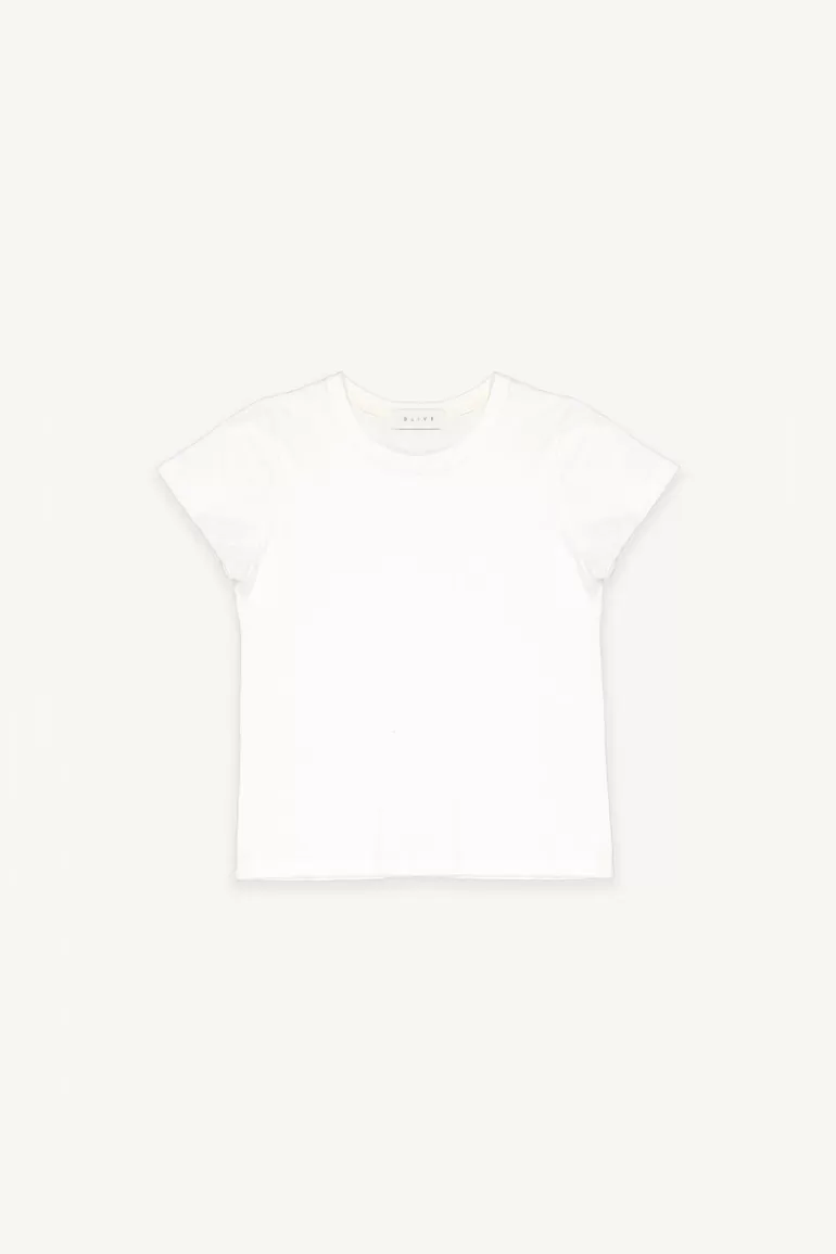 Women Olive Clothing Noa Crop Tee, Ivory