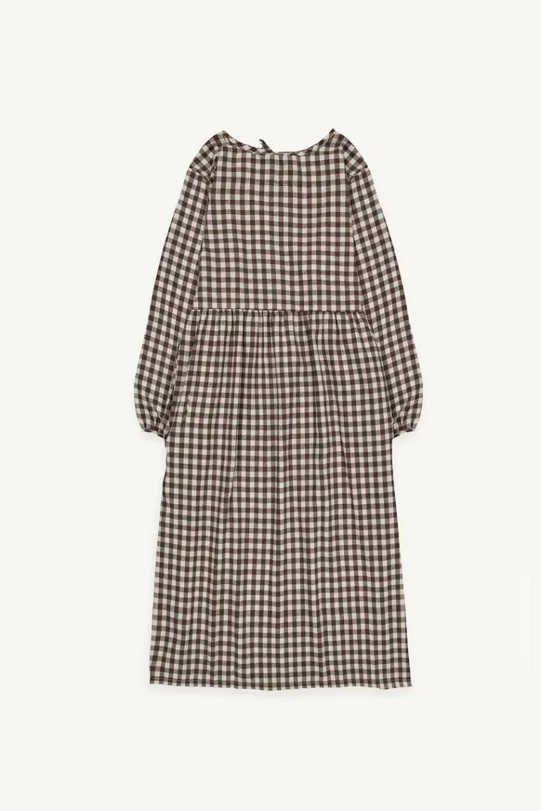 Women Olive Clothing Noa Gingham Dress, Brown