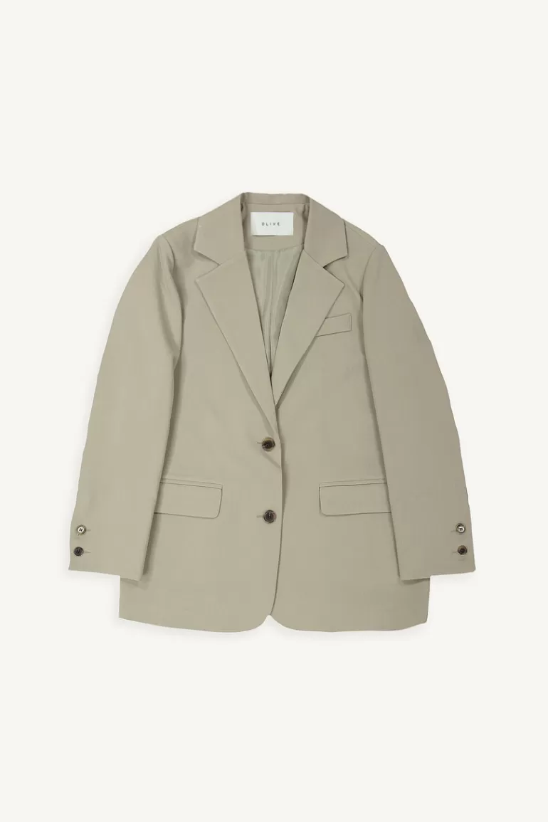 Women Olive Clothing Nori Buttoned Jacket, Beige