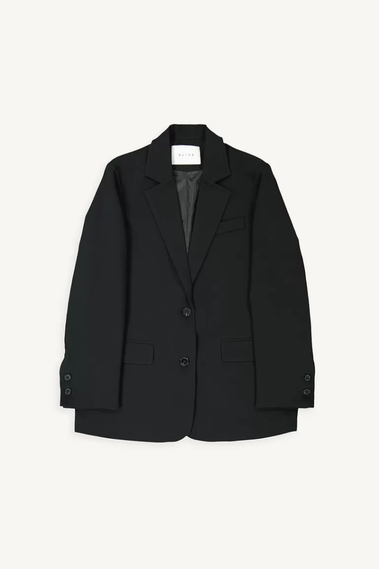 Women Olive Clothing Nori Buttoned Jacket, Black