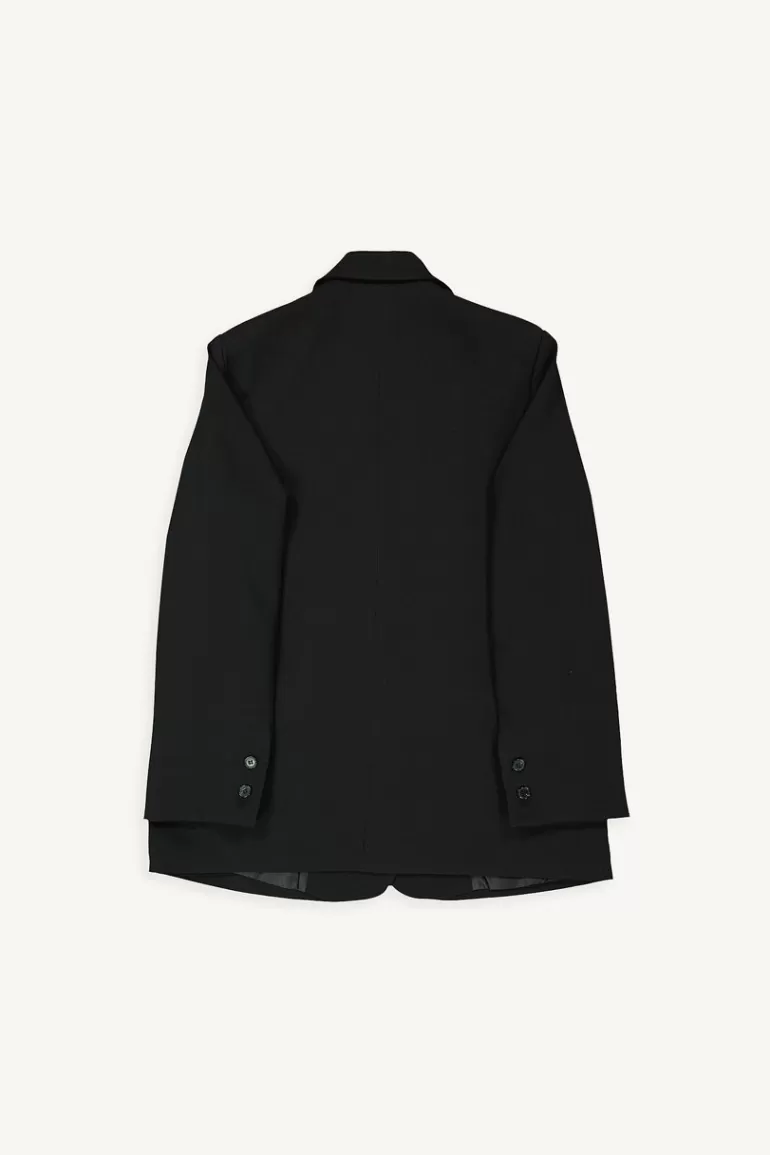 Women Olive Clothing Nori Buttoned Jacket, Black