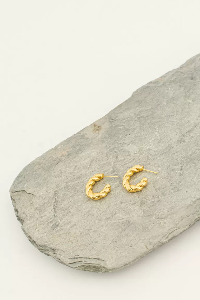 Women Olive Clothing Olivia Twine Earrings, 14K Gold Plated