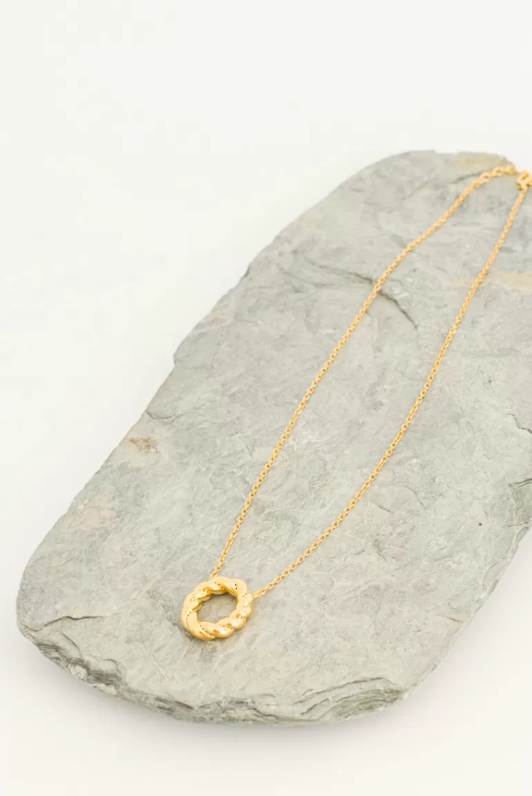 Women Olive Clothing Olivia Twine Loop Necklace, 14K Gold Plated