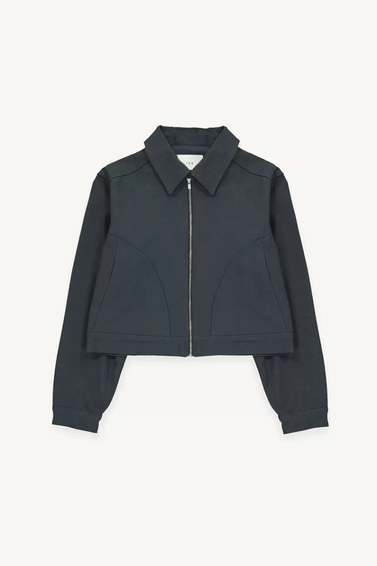 Women Olive Clothing Peter Simple Blouson, Black