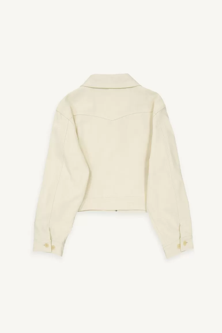 Women Olive Clothing Peter Simple Blouson, Cream