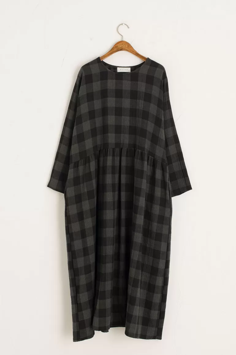 Women Olive Clothing Poppi Double Faced Check Dress, Large Check